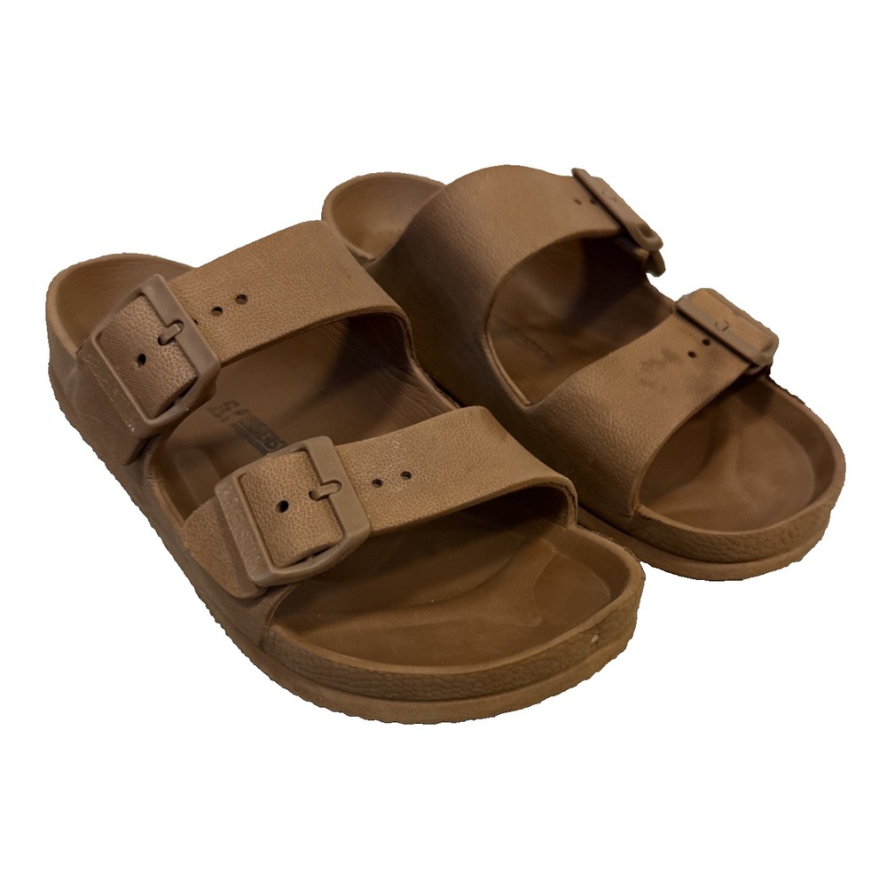 Birkenstock Arizona EVA Sandals Tan Brown EU 42 270 Two Strap Water Friendly